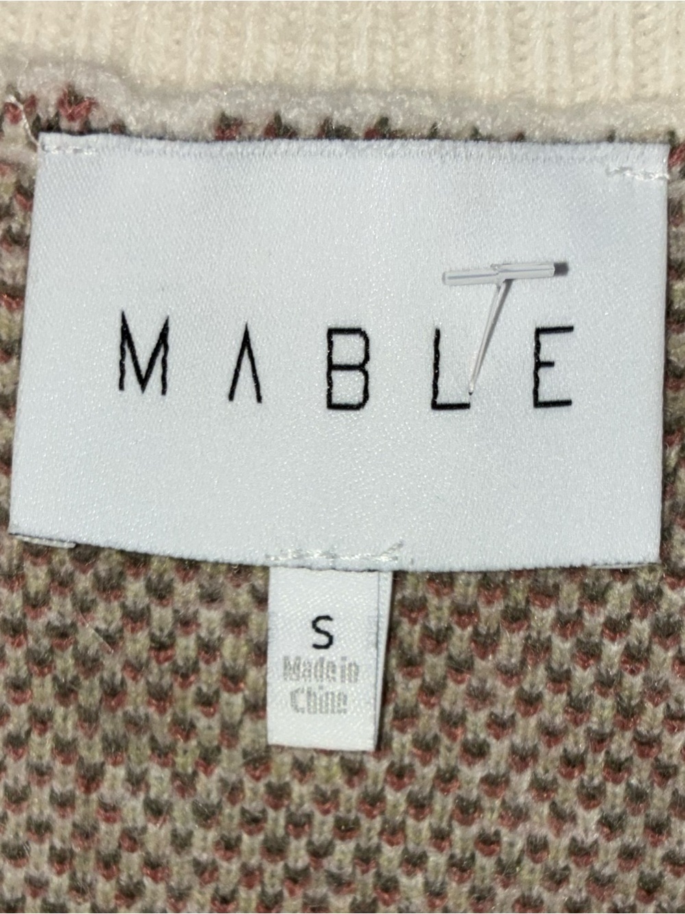 NWOT Mable Petal Promises Pink Floral Knit Scallop Edge Cottagecore Sweater - Picture 8 of 9